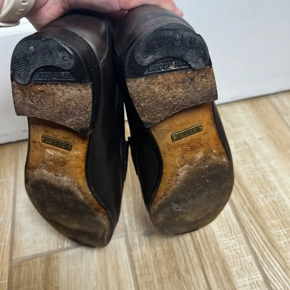 Vintage Gucci 1953 Horsebit Loafers Dark Brown Leather Size 41 E Wide - Picture 4 of 10